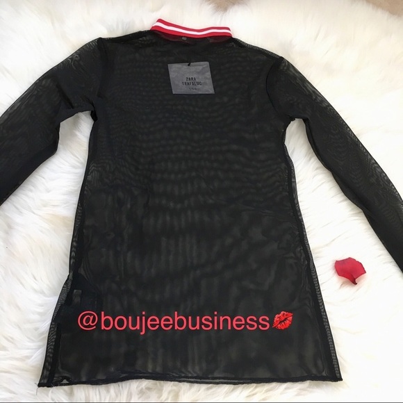 ZARA Semi-Sheer T-Shirt - Picture 6 of 8